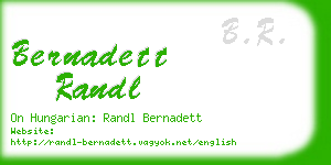 bernadett randl business card